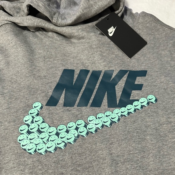 NWT Boys Nike Heather Gray Hoodie Long Sleeve Shirt Size X-Large 18-20 - Picture 4 of 4